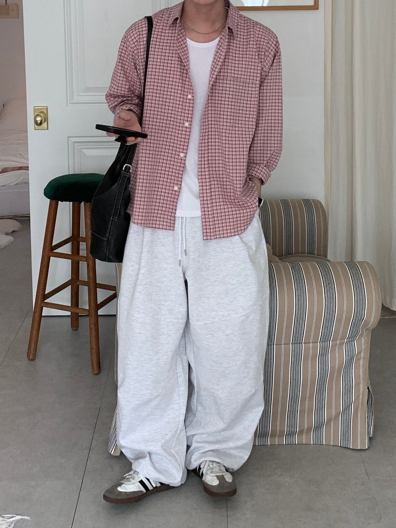 Parma Label Cut-Line Sweatpants