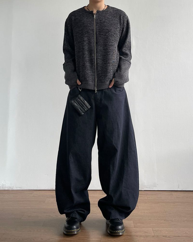 Warp Herringbone Stripe Pants