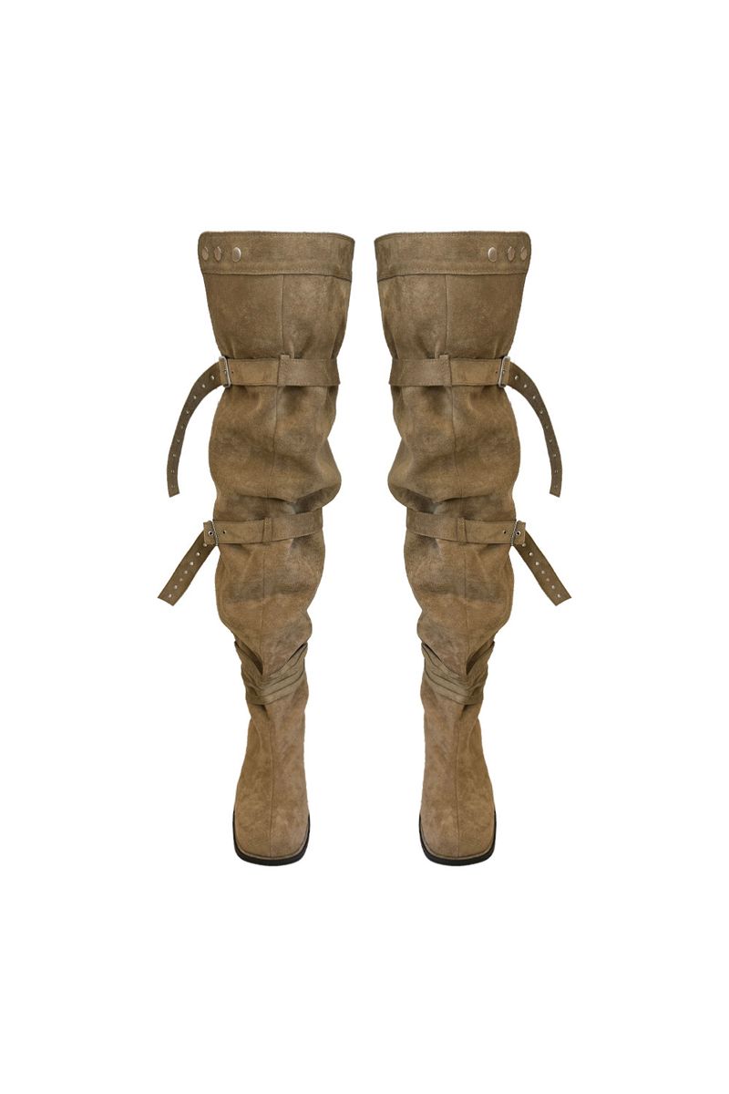 BUCKLE THIGH HIGH BOOTS [LOW]