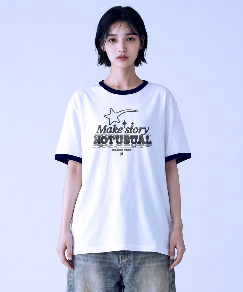 NOTUSUAL(ノットユージュアル)の「Star Story Ringer T-Shirts - 4COLOR(Tops)」