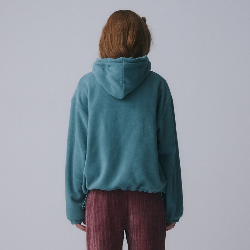 FRILL HEART HOODIE, BLUE