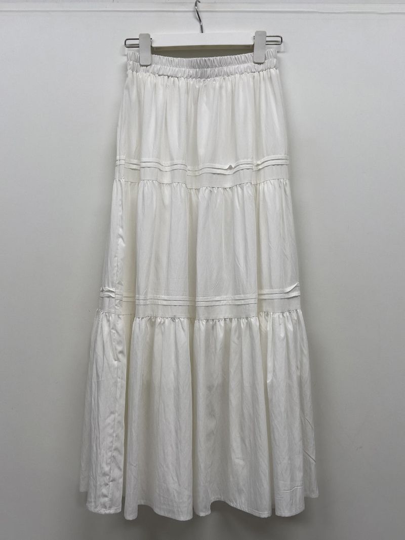 Layered Tiered Flare Long Skirt