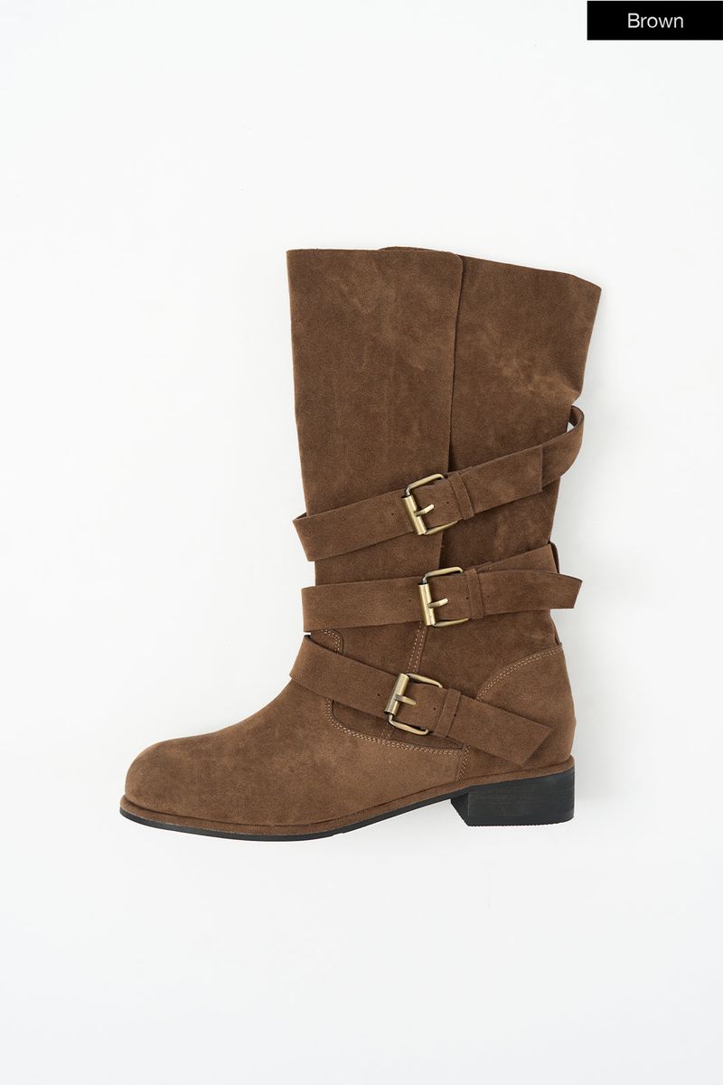 Flexi triple strap buckle boots