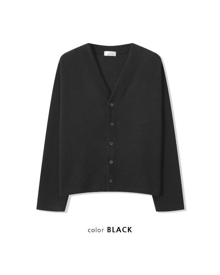 (UNISEX) Knitted V-Neck Cardigan