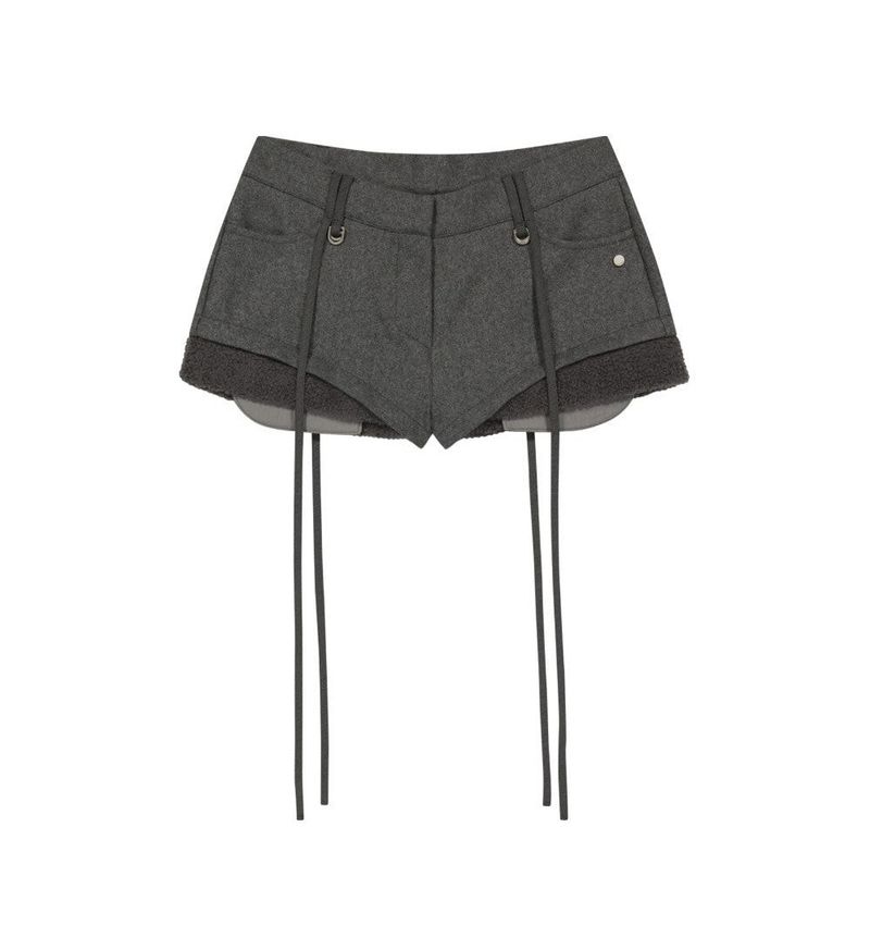 Micro Wool Shorts / Grey