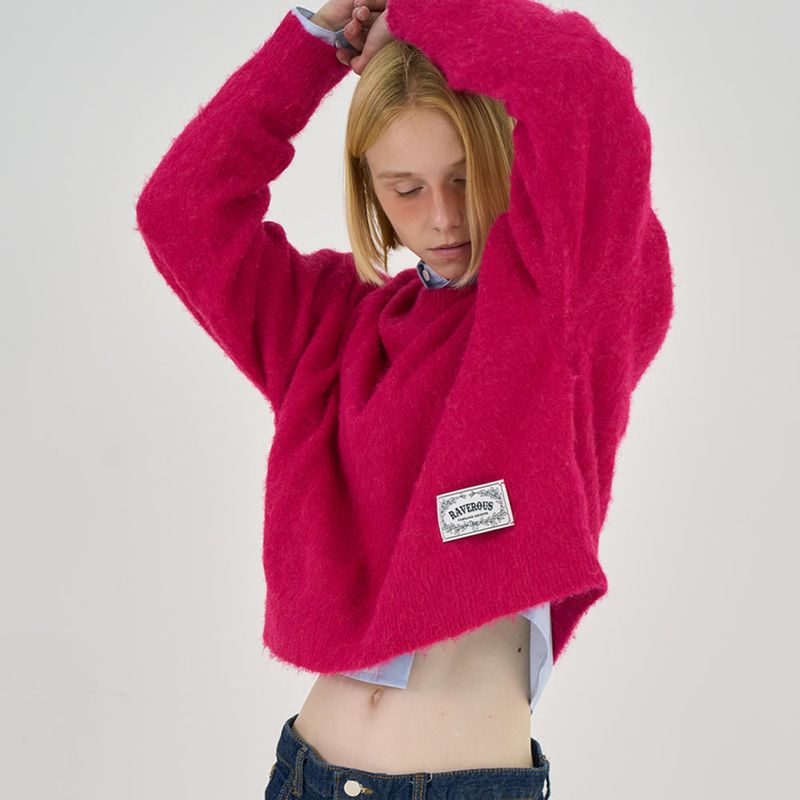 Brushed Soft Knit_Fuchsia pink
