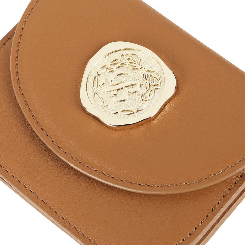 Golden Envelope Cow Leather Wallet ( Brown )