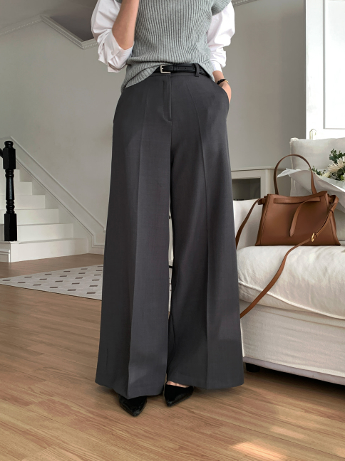 Lesen Tension Wide Slacks / 4 colors