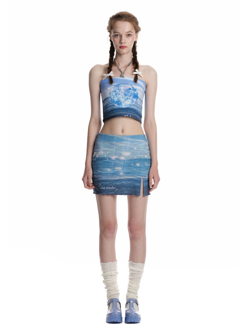 CLUT STUDIO(クラットスタジオ)の「0 6 under wave slit skirt(Skirts)」