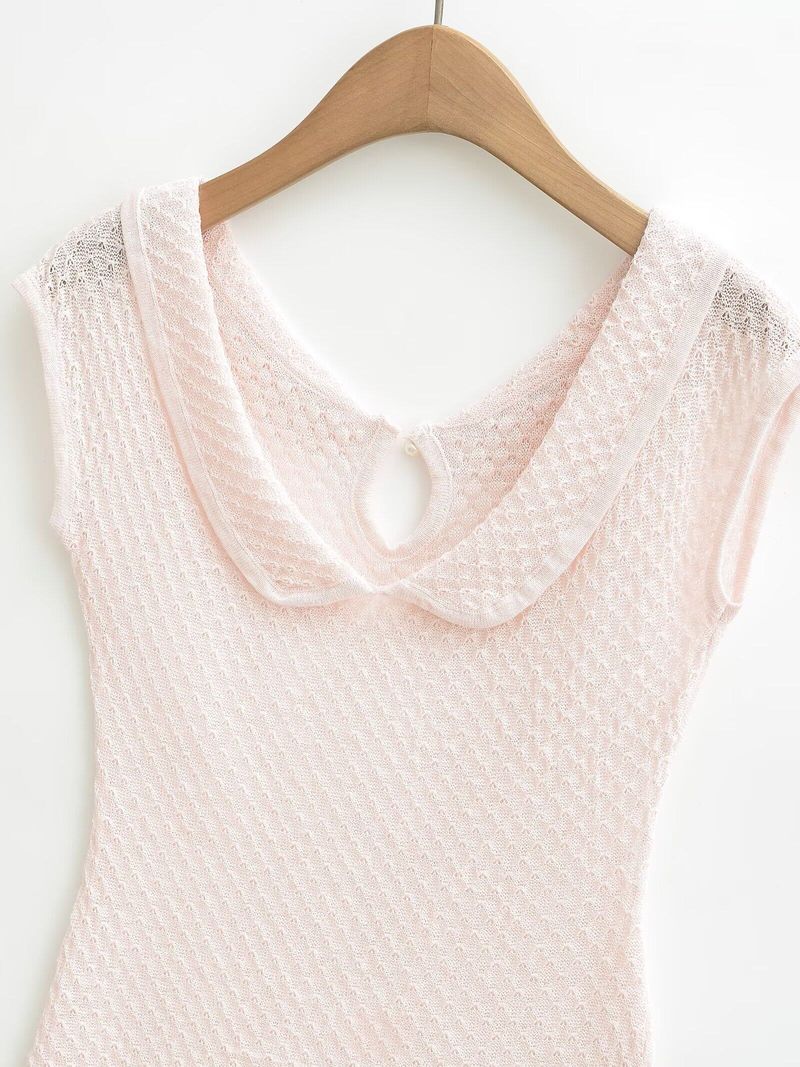 Luelle Eyelet Collar Knit