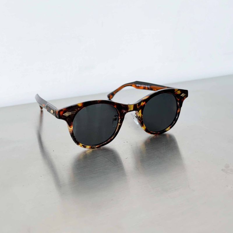 Amber Tortoise Round Sunglasses