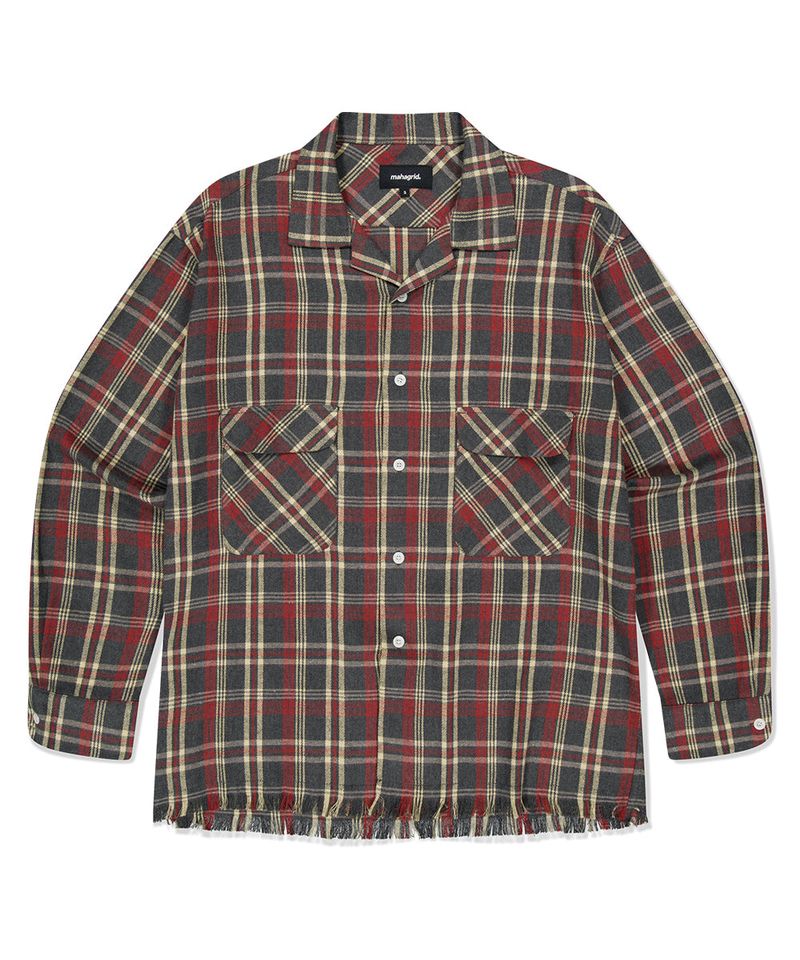 CUT OFF FLANNEL CHECK SHIRT