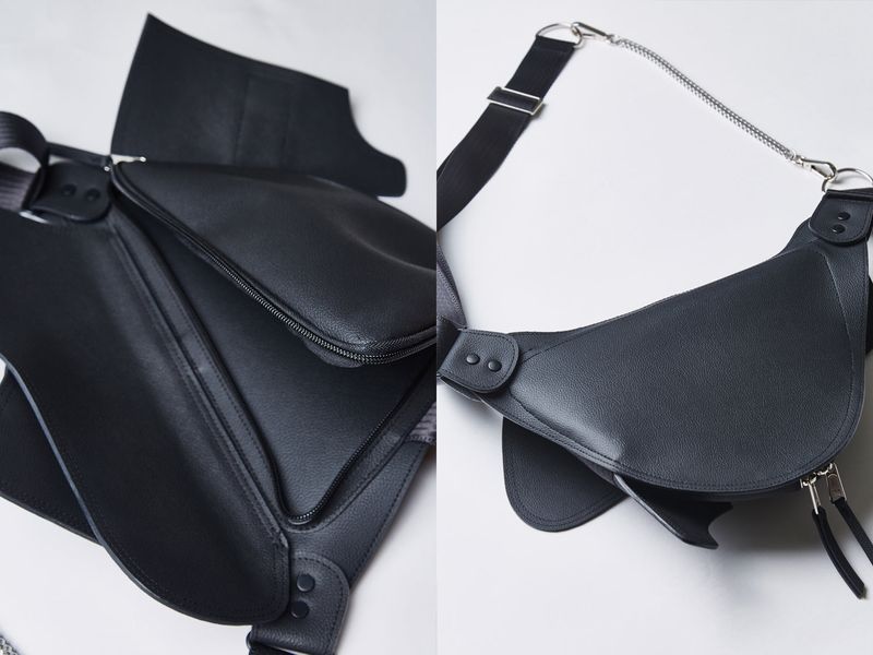 Triple Covered Crow Buckle Bag