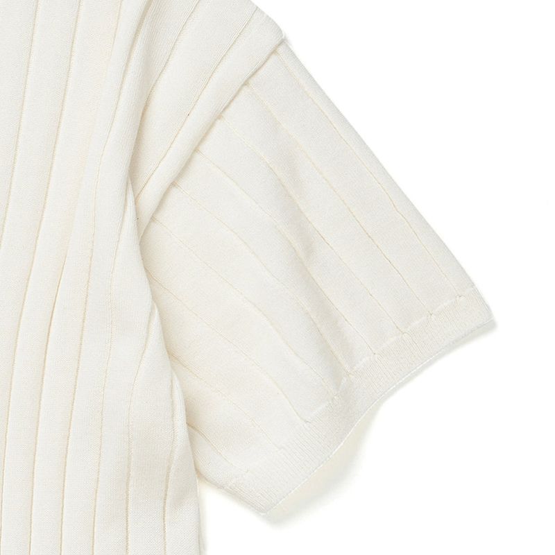Bariloche Contrasting Ribbed Half Knit_Ivory