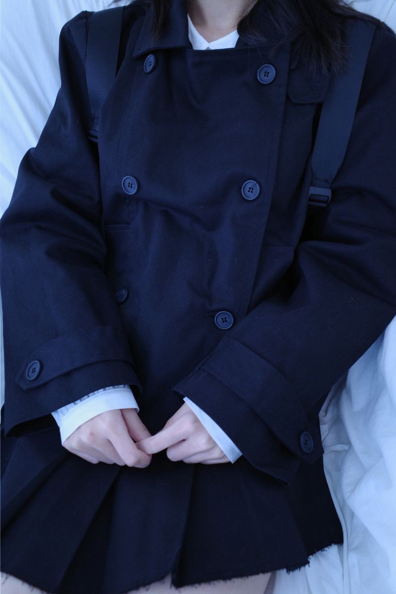 High neck double set up (3color) -Jacket