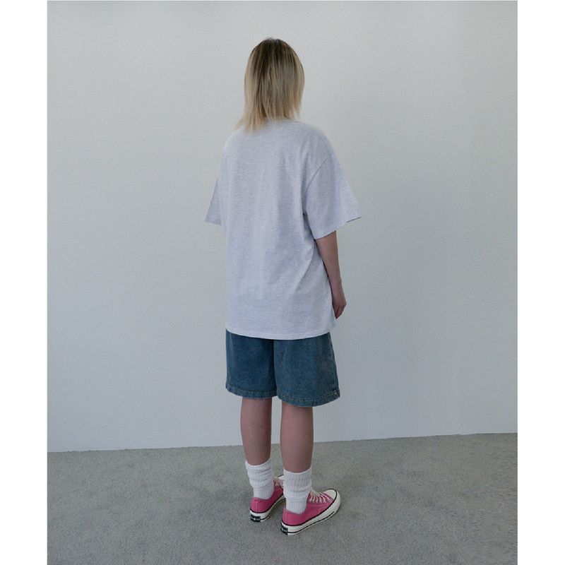 リボンロゴTシャツ - LIGHT GRAY