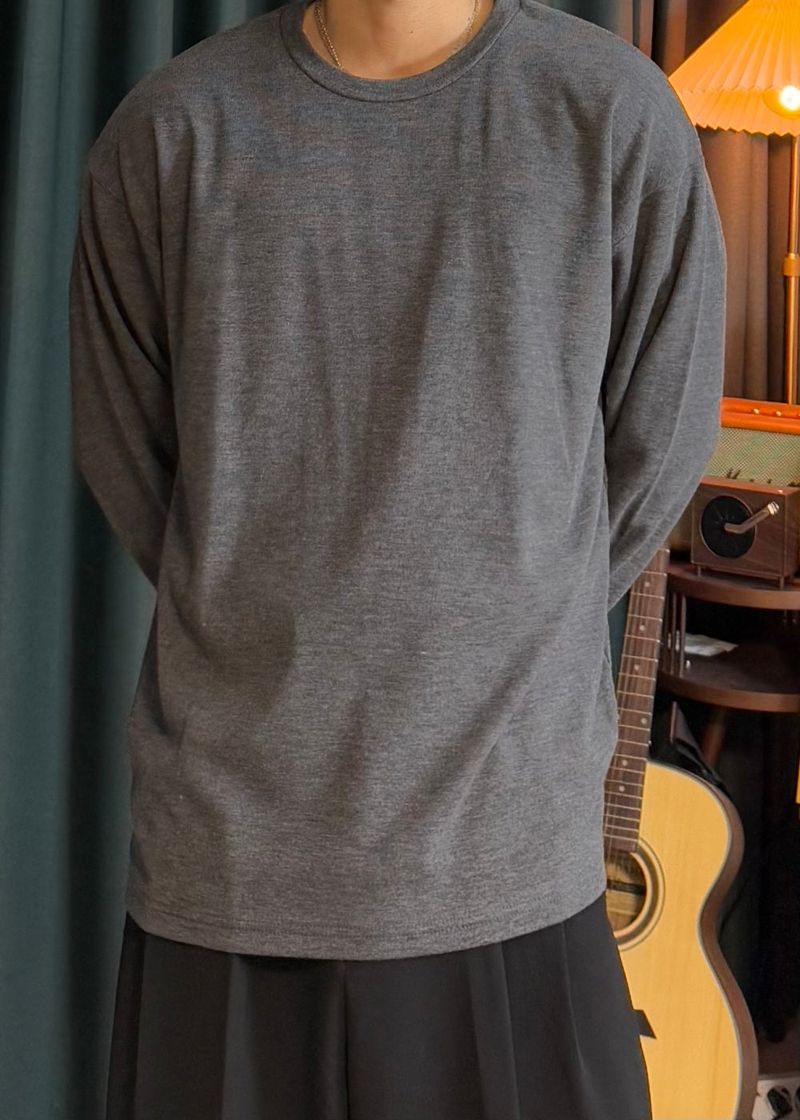 ラウンドオーバーフィットニットTシャツ 7色