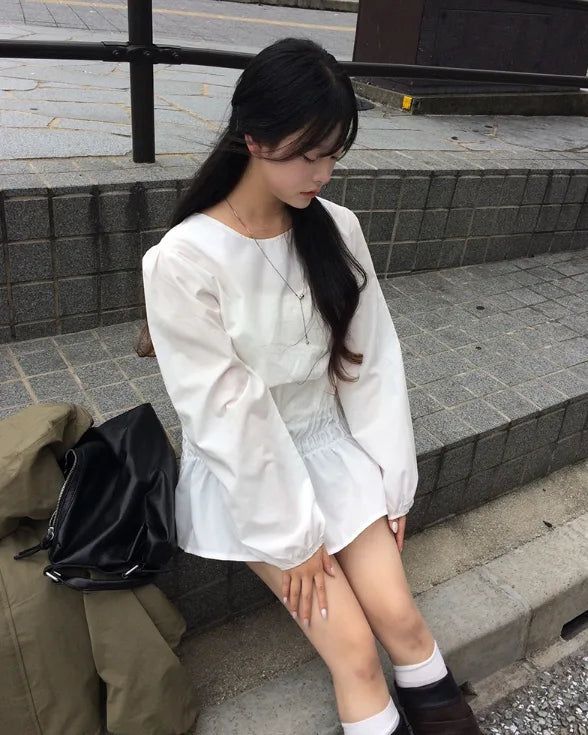 anyonemore（エニーワンモアー）の「ミアオ バンディング ストラップ レイヤード ミニ ロングスリーブ ワンピース（ワンピース/ドレス）」