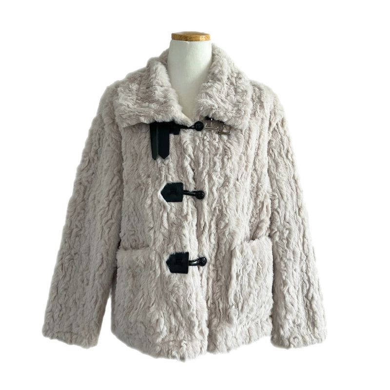 Coco Duffle High-Neck Short Fur Jacket
