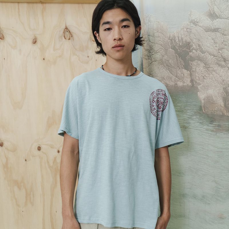 Boteh half T-shirts / Lagoon