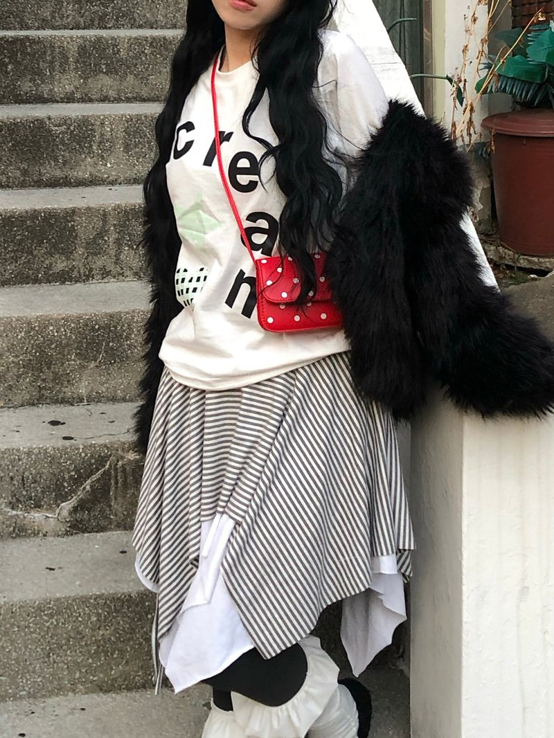 Cream Star Heart Long Sleeve