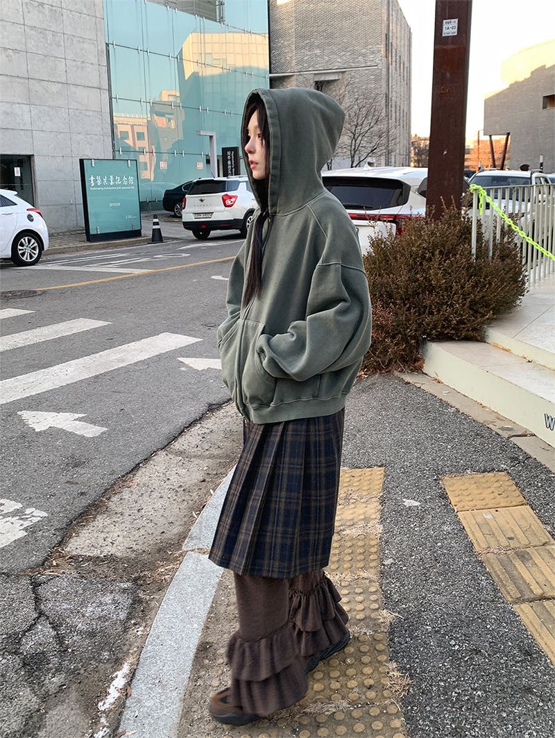 PIGMENT HOOD ZIP-UP (3C)