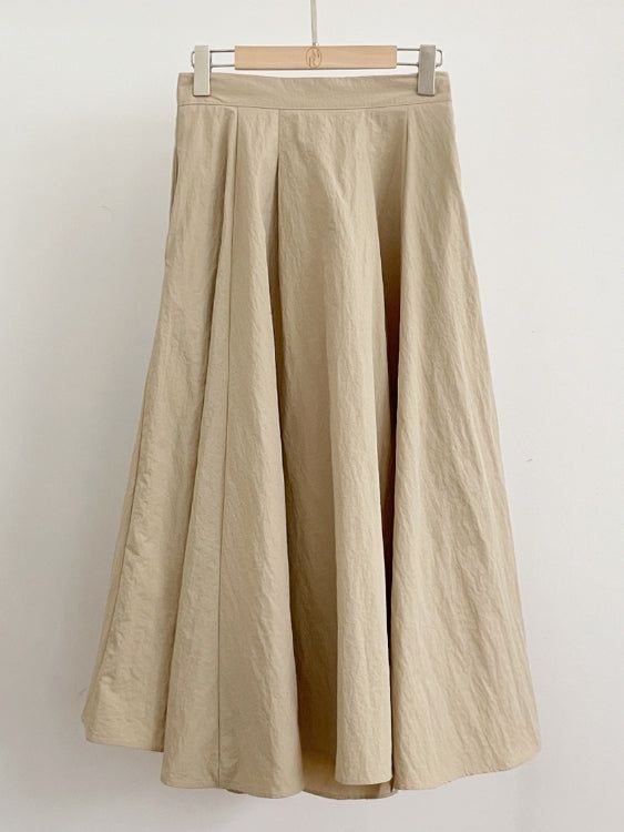 Effiang banding flare long skirt