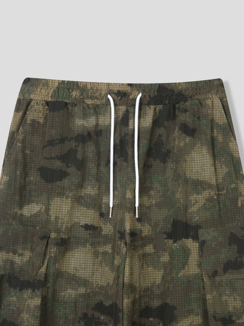 Camo Rip Nylon Cargo Pants