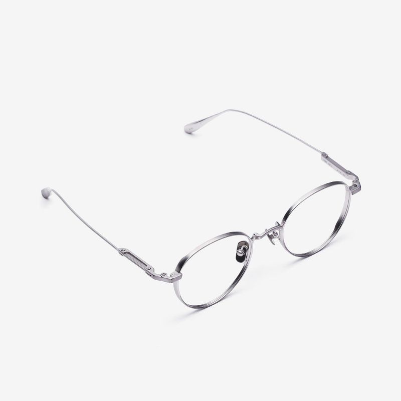 Knouun Round titanium glasses CODE. 102. C Sizzy silver