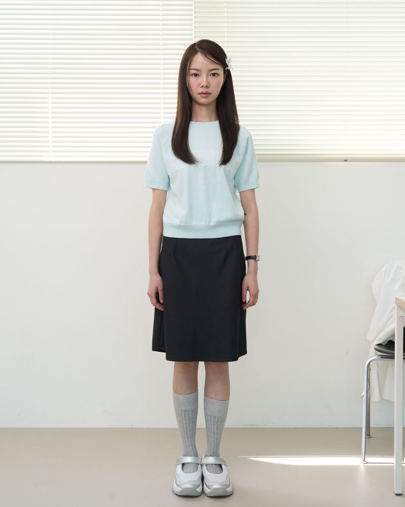 ZIZE LOGO HALF KNIT (BLUE)