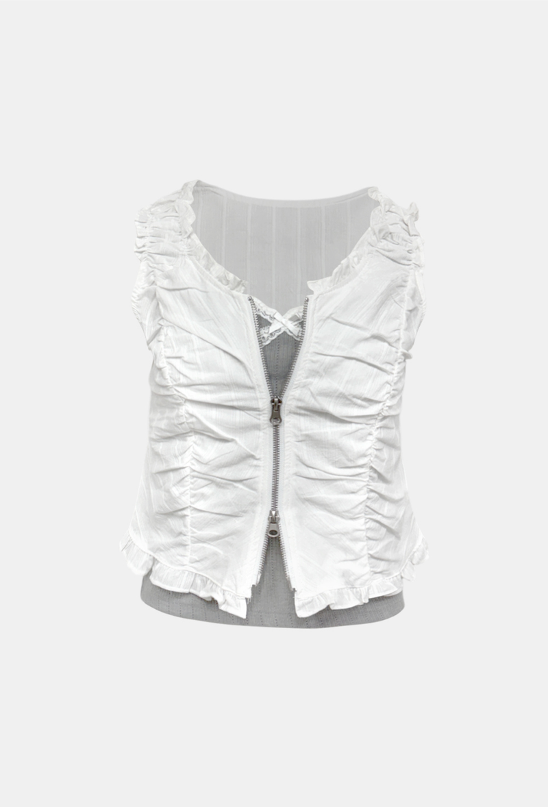 Crescent Frill Sleeveless Top