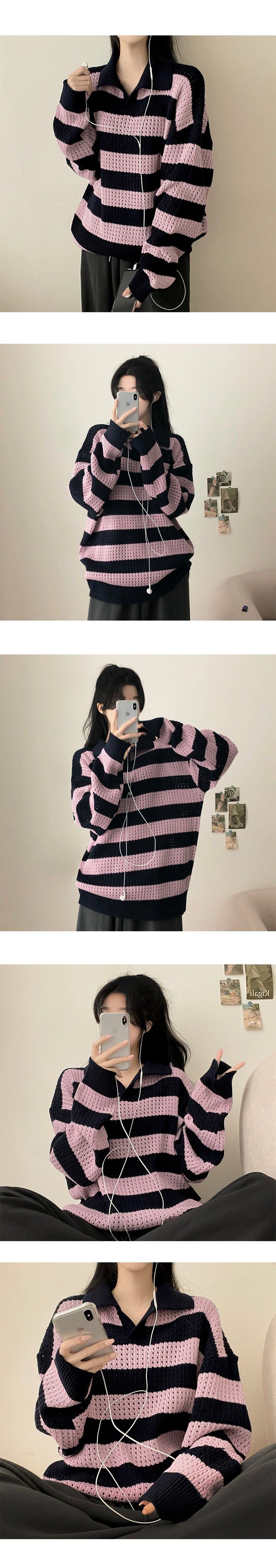 Barting Punching Collar Danga Knitwear