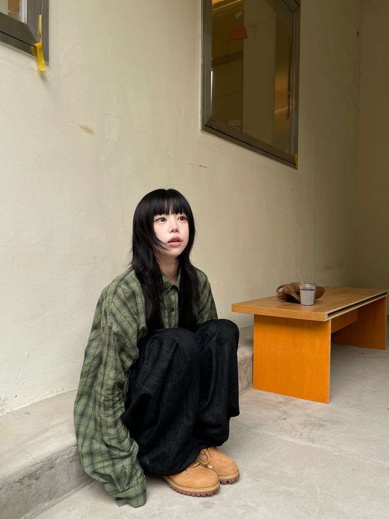 Leno black wide denim balloon pants