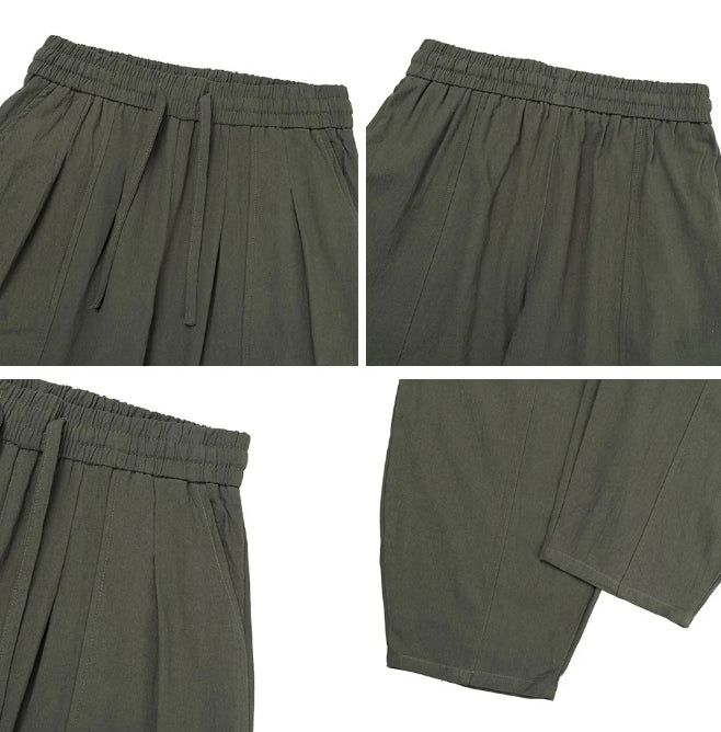 Diel Linen Pintuck Banding Pants