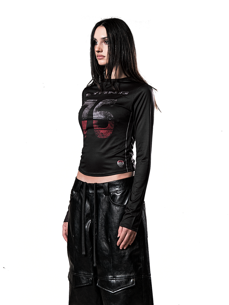 RACING UNIFORM PRINT LONGSLEEVE TOP