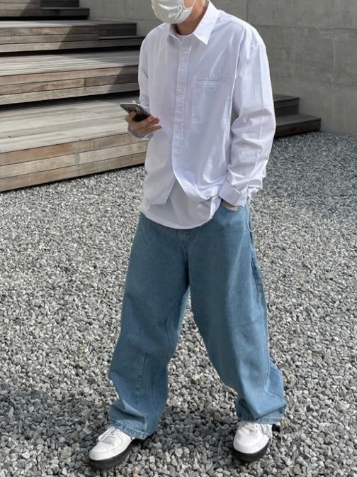 For season balloon fit denim pants 2C