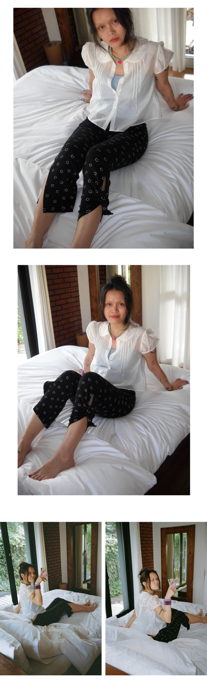 smile capri pants black
