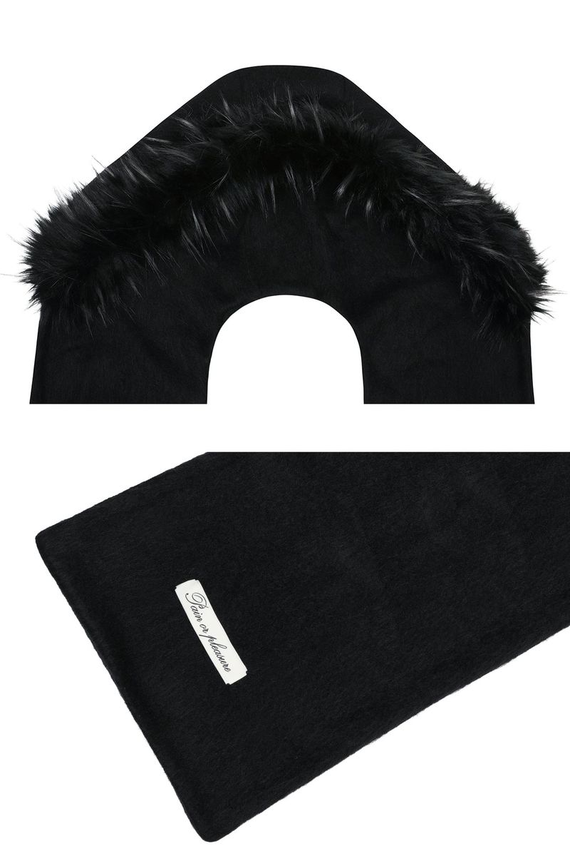 CARRIE HOODED MUFFLER black