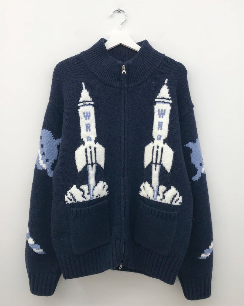 Hubble High Neck Knit Zip-Up (2 Colors)
