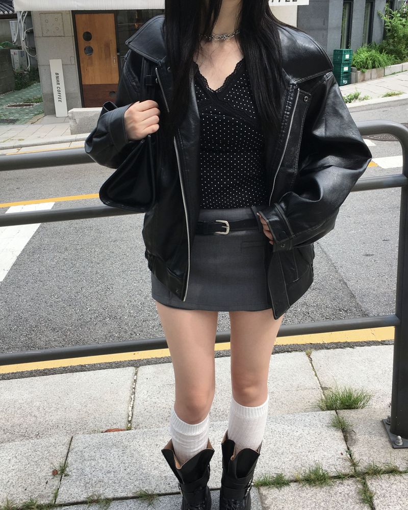 カーブドレザージャケット