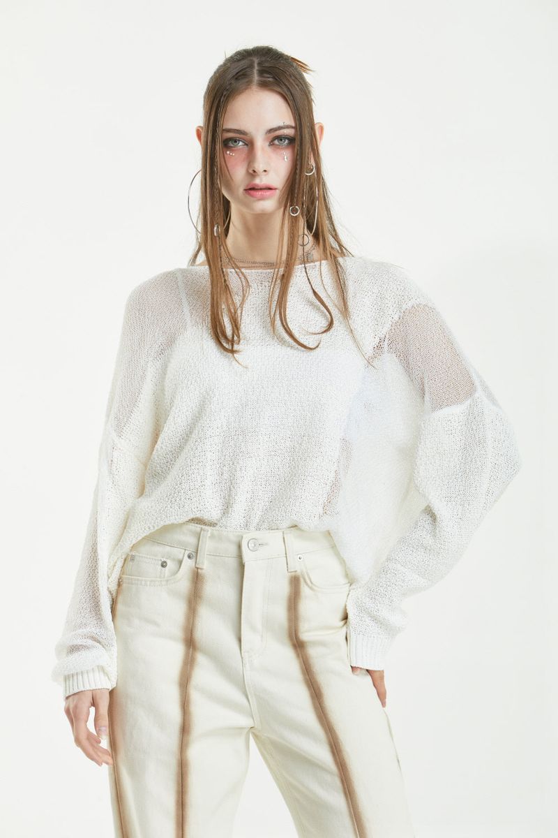 HAND SEE-THROUGH KNIT