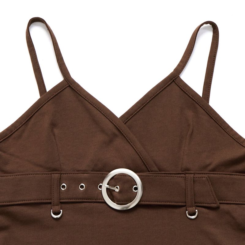 Belted Sleeveless Brown