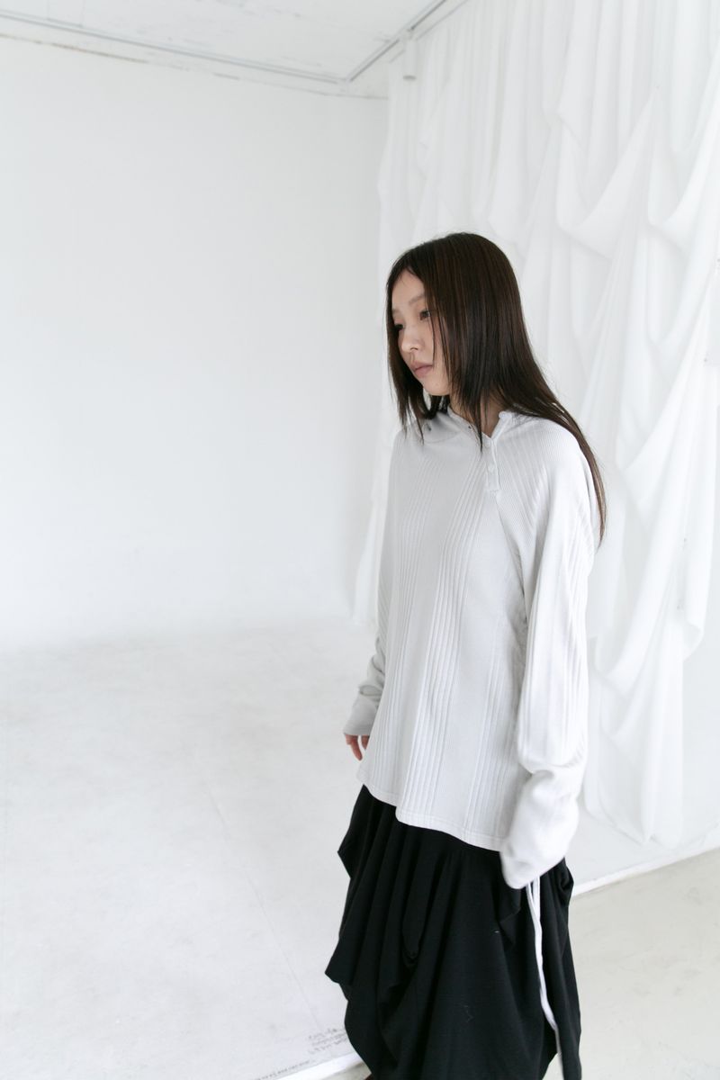 oblique button hood top(3colors)