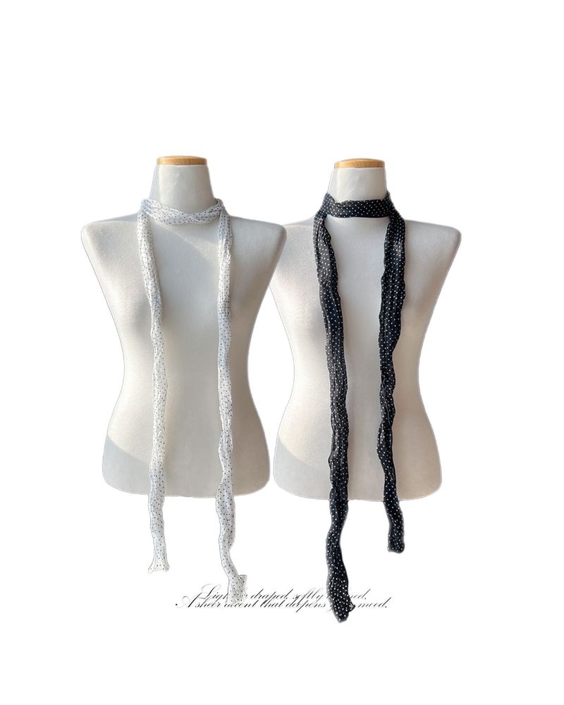 GUSTA（グスタ）の「Dot Sheer Long Scarf（Fashion Accessories）」