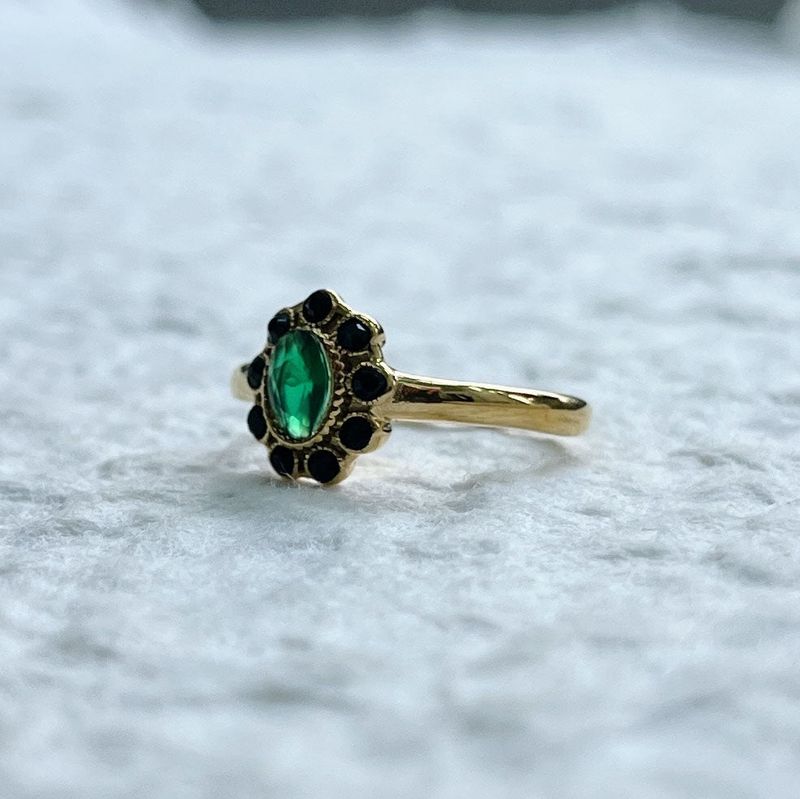 Green Halo Ring