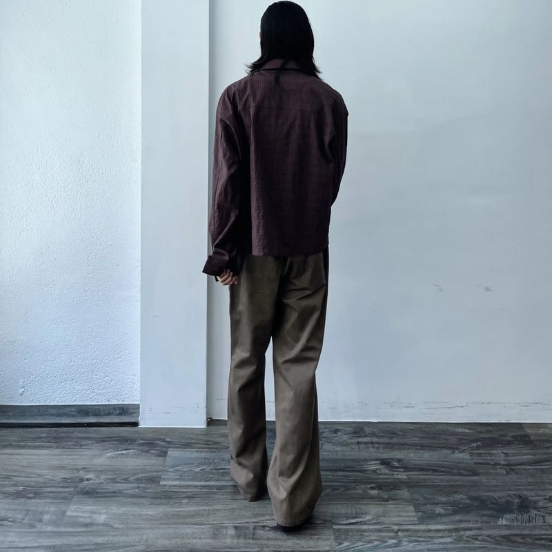 Subtle Textured Cropped Shirt