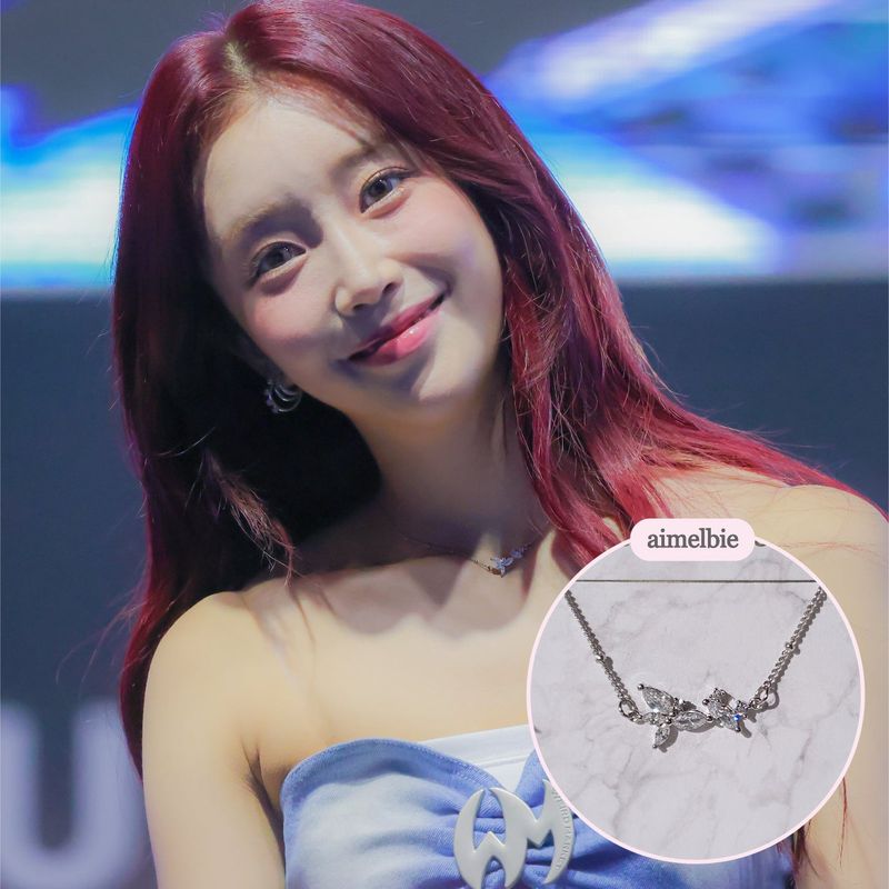 [Baby DONT Cry Yihyun Necklace/Anti-tarnish] Dreamy Crystal Semi Choker Necklace