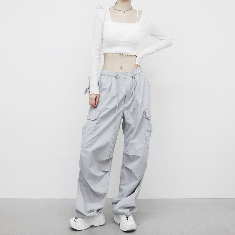 neck cropped ribbed cardigan