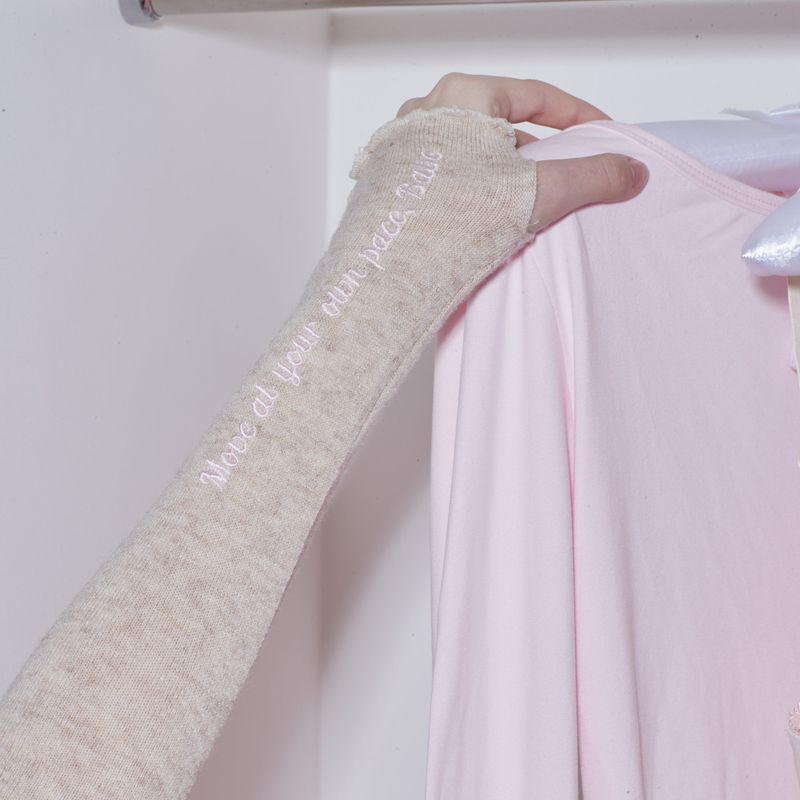 SOFT CREAM LETTERING BOLERO - BROWN