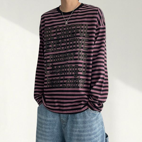 voarc（ボアク）の「Urf Color-Block Striped Long Sleeve T-Shirt (3 colors)（Tops）」